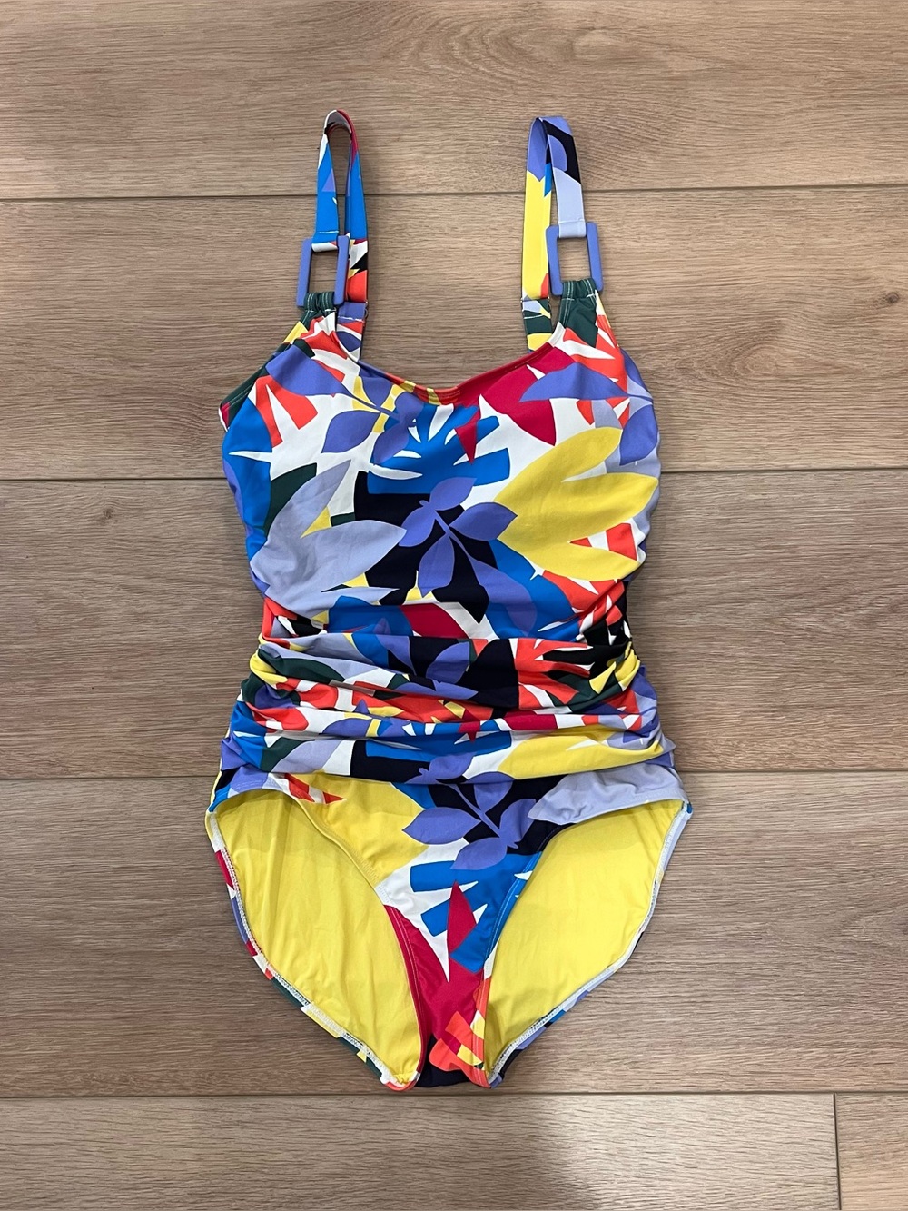 Anne Cole Shirred Scoop Neck One Piece Swimsuit - Womens 10